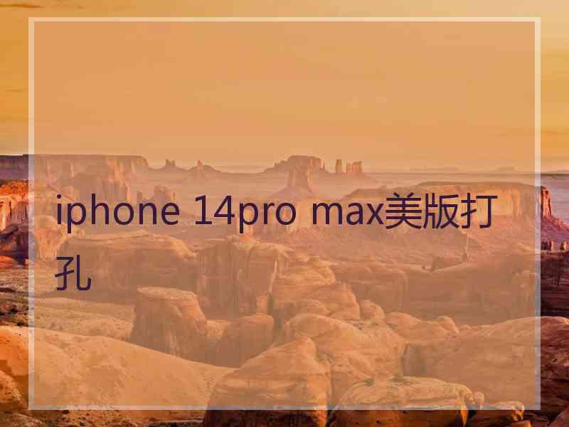 iphone 14pro max美版打孔