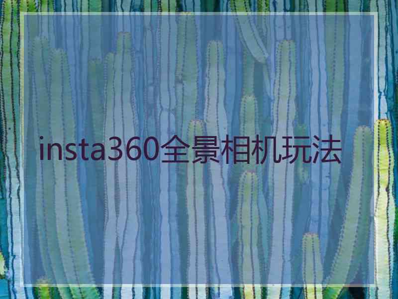 insta360全景相机玩法