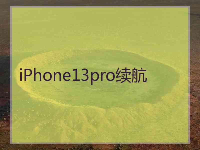 iPhone13pro续航