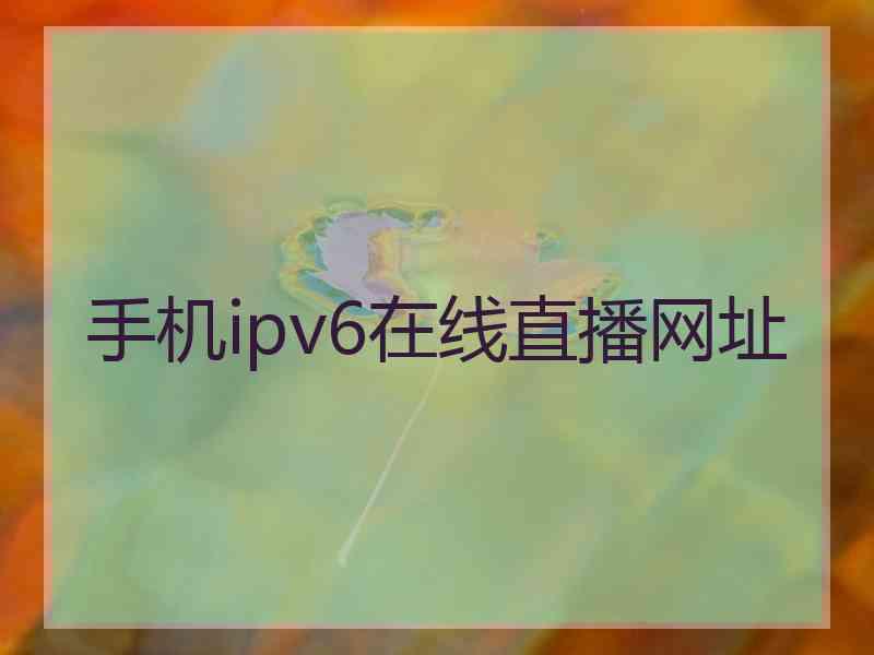 手机ipv6在线直播网址