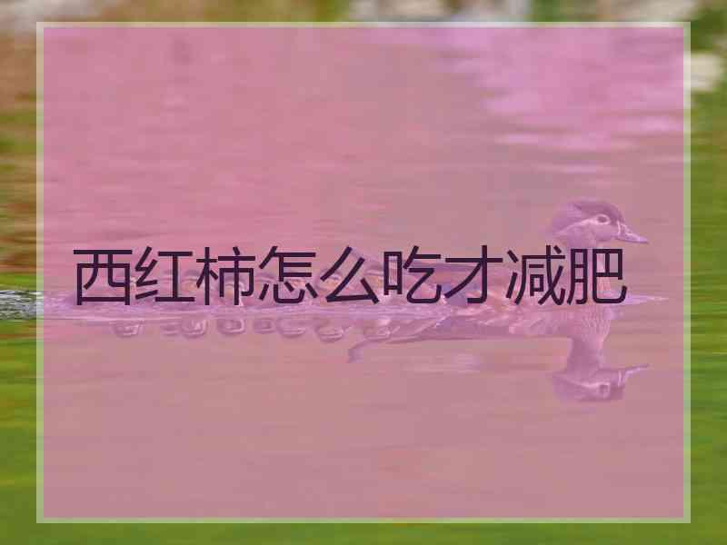 西红柿怎么吃才减肥