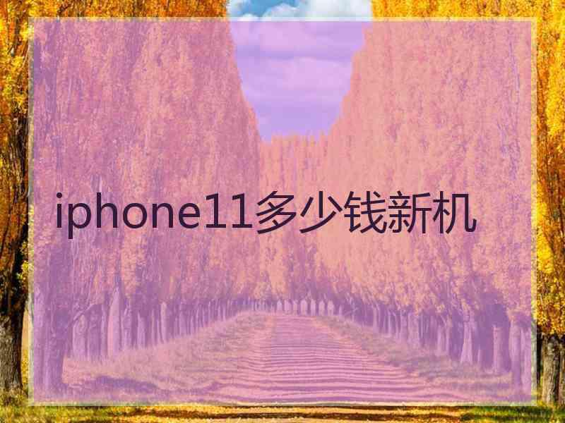 iphone11多少钱新机