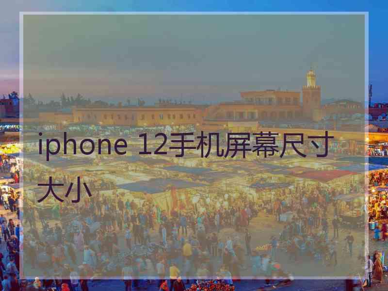 iphone 12手机屏幕尺寸大小