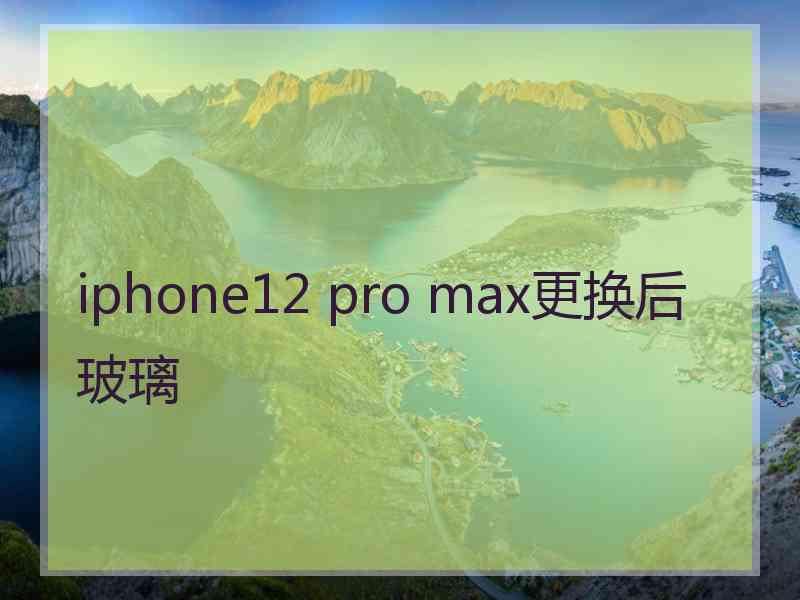 iphone12 pro max更换后玻璃