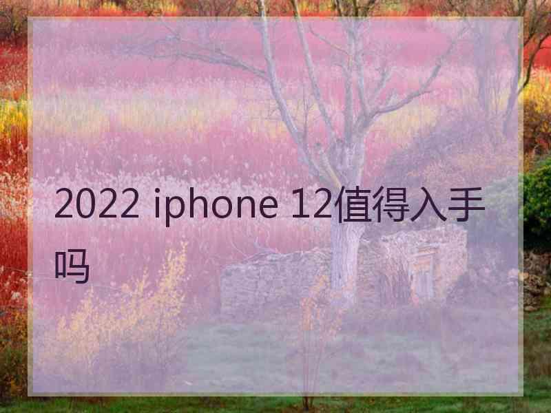 2022 iphone 12值得入手吗