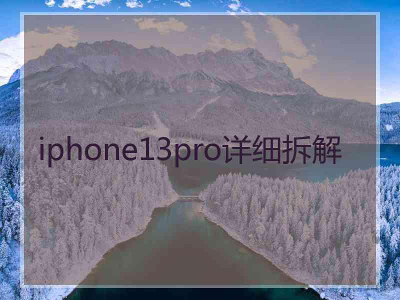 iphone13pro详细拆解