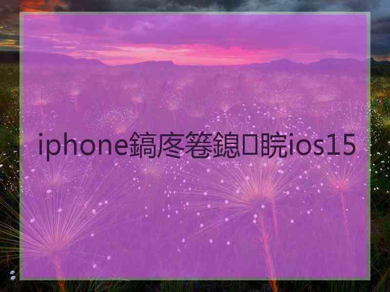 iphone鎬庝箞鎴睆ios15