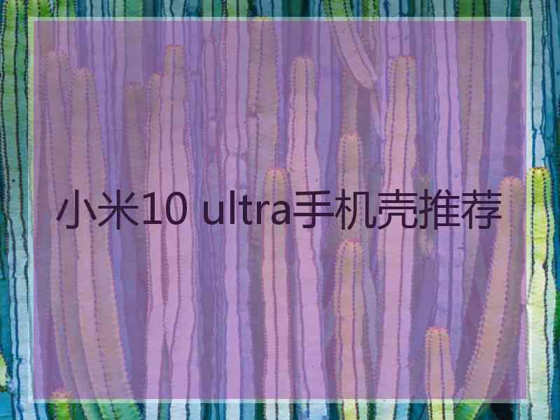 小米10 ultra手机壳推荐