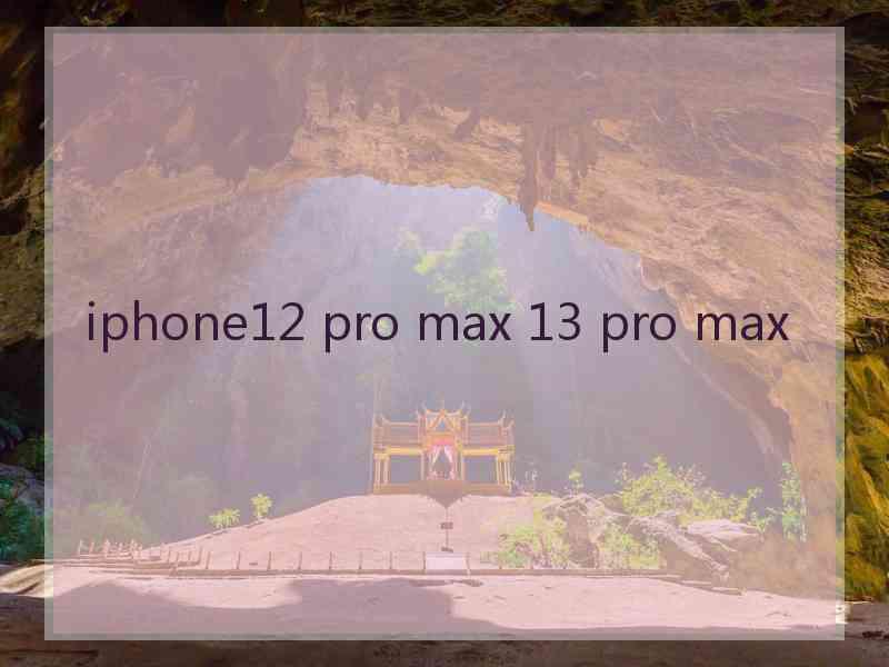 iphone12 pro max 13 pro max