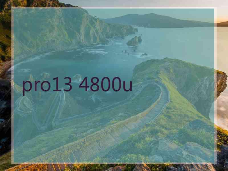 pro13 4800u