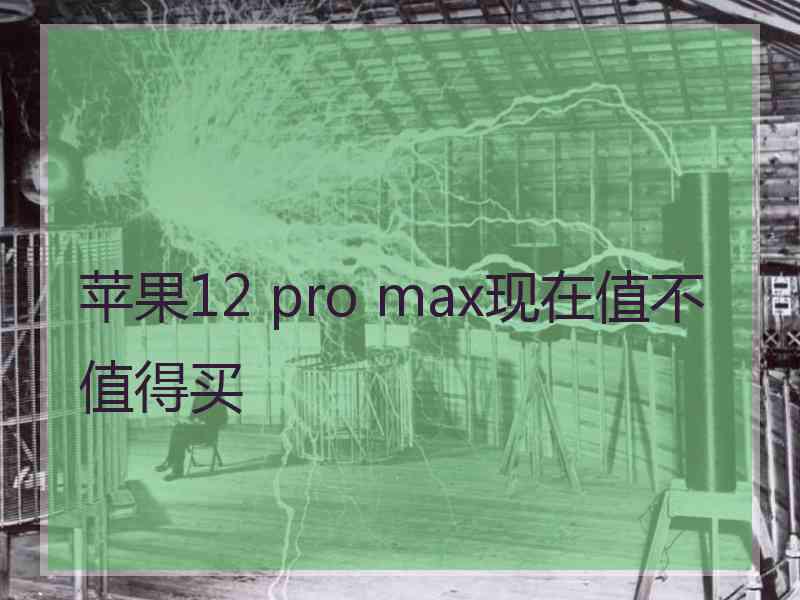 苹果12 pro max现在值不值得买