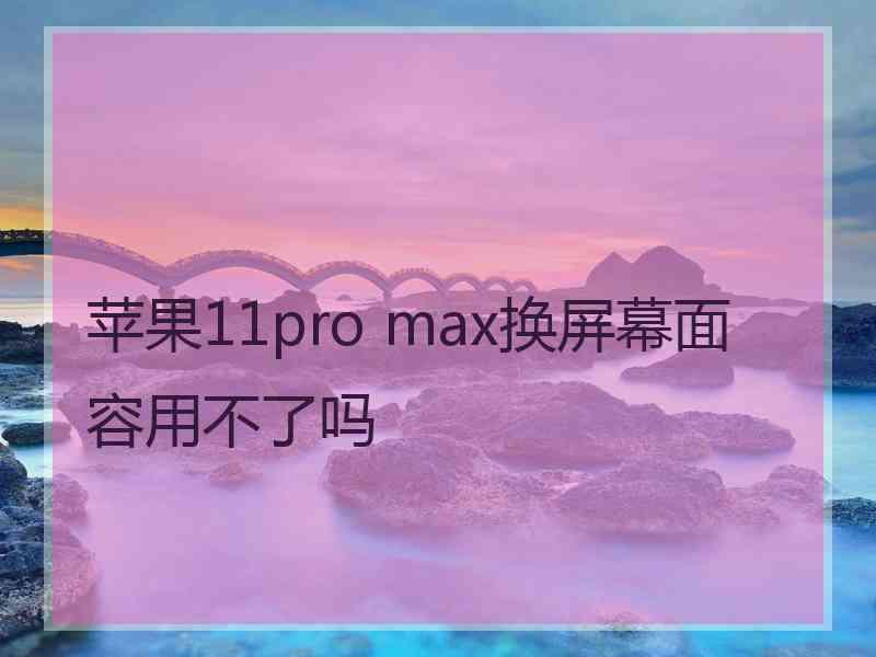 苹果11pro max换屏幕面容用不了吗