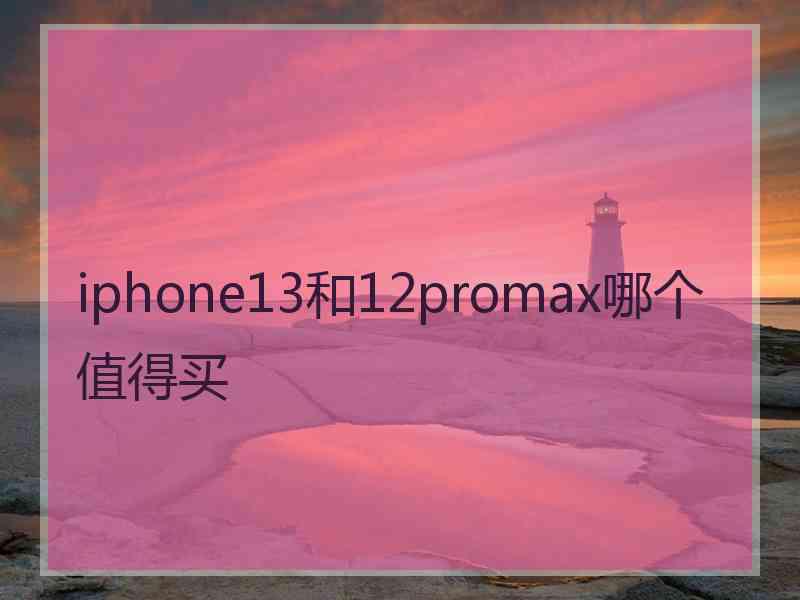 iphone13和12promax哪个值得买