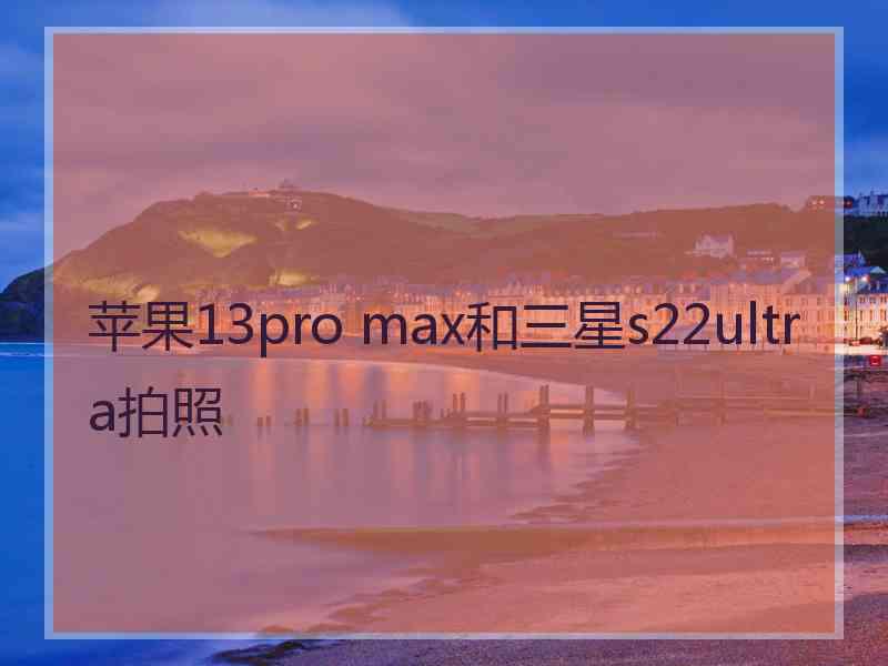 苹果13pro max和三星s22ultra拍照