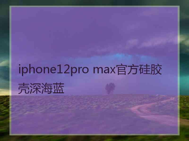 iphone12pro max官方硅胶壳深海蓝