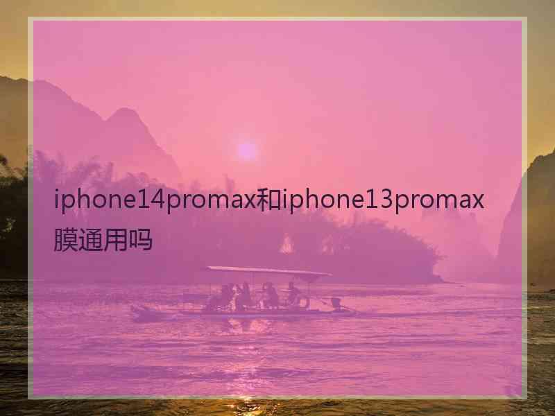 iphone14promax和iphone13promax膜通用吗