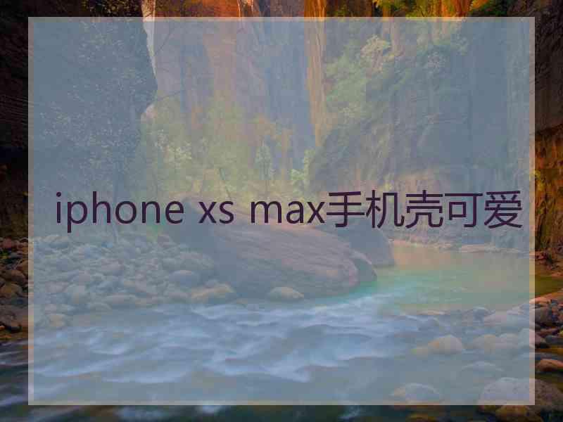 iphone xs max手机壳可爱