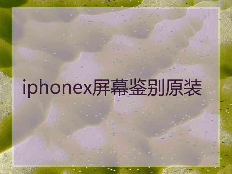 iphonex屏幕鉴别原装