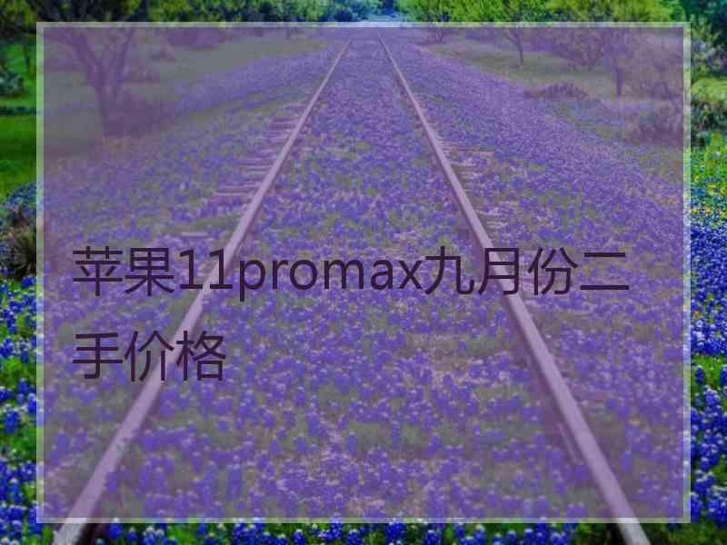 苹果11promax九月份二手价格