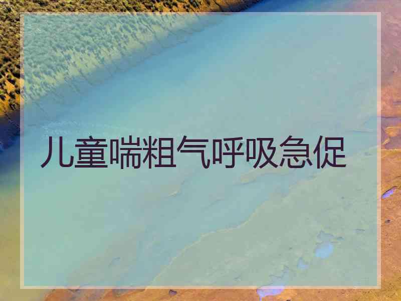 儿童喘粗气呼吸急促