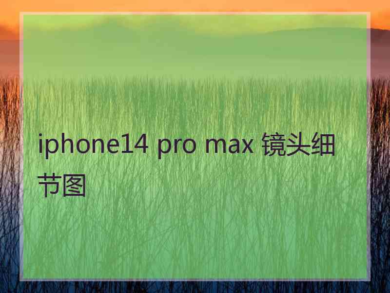 iphone14 pro max 镜头细节图