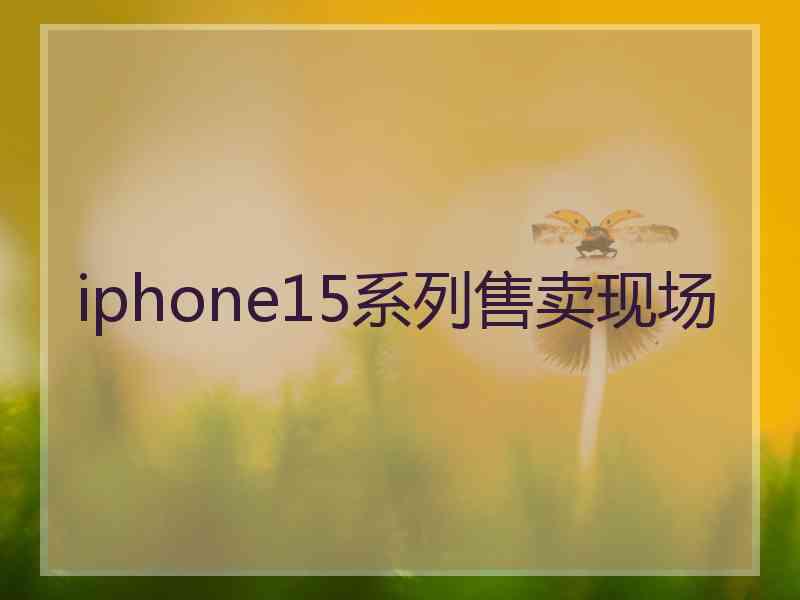 iphone15系列售卖现场