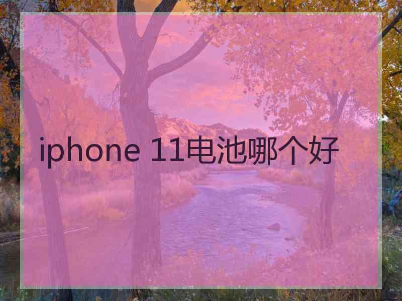 iphone 11电池哪个好