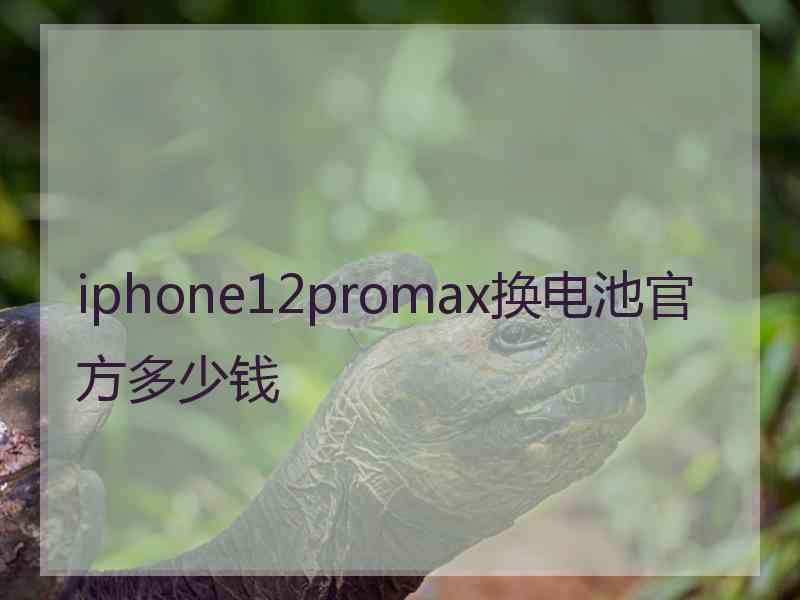 iphone12promax换电池官方多少钱