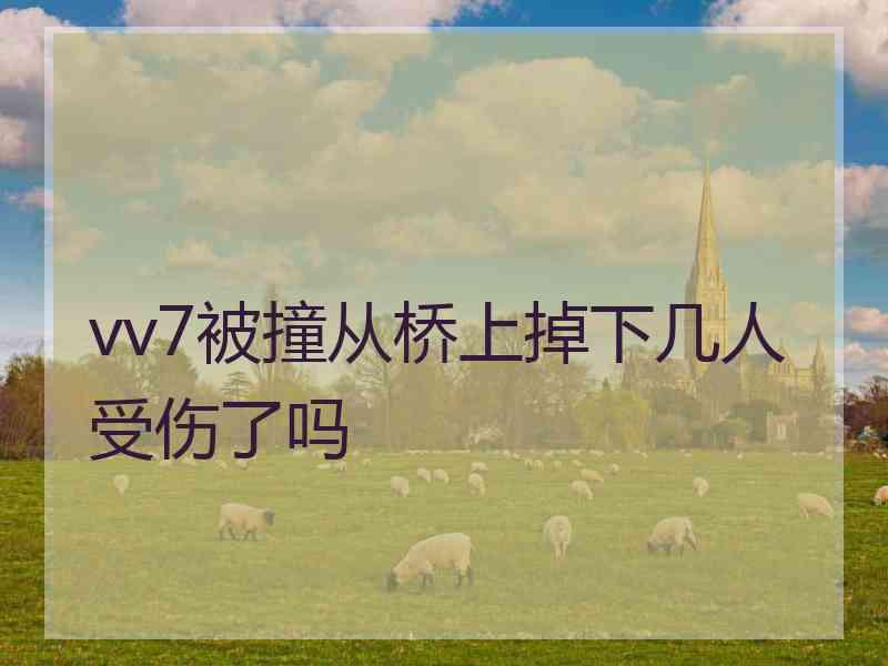 vv7被撞从桥上掉下几人受伤了吗