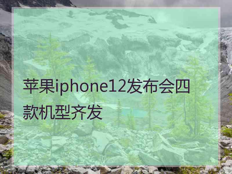 苹果iphone12发布会四款机型齐发