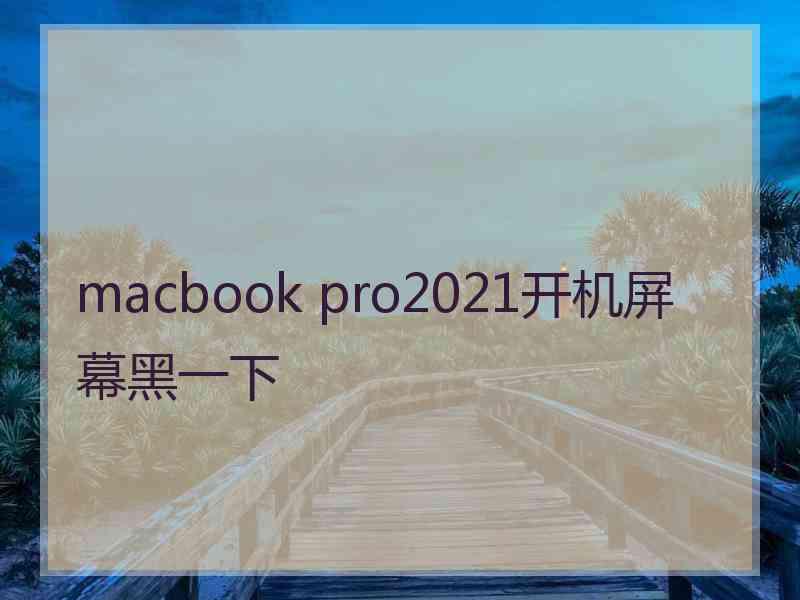 macbook pro2021开机屏幕黑一下