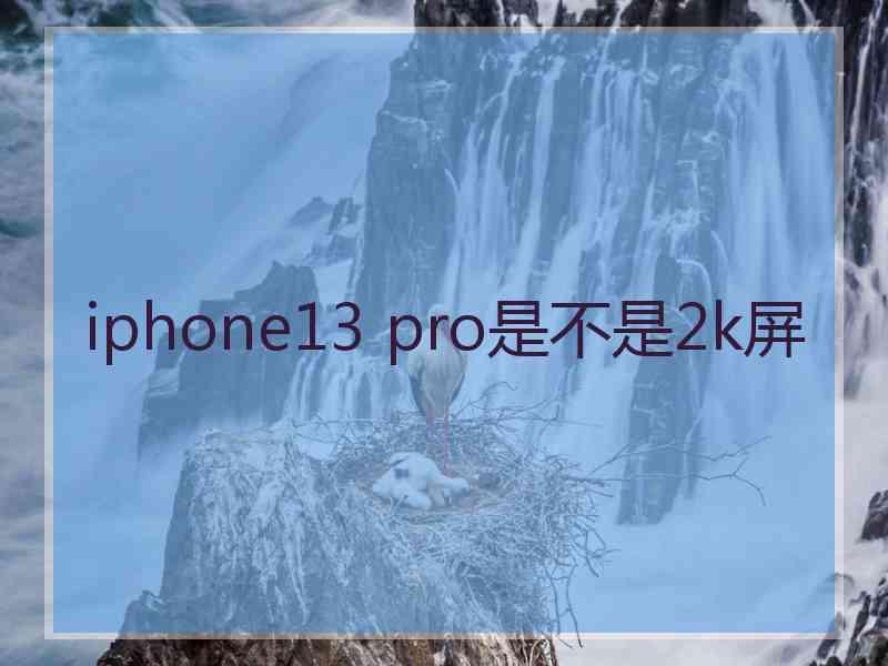 iphone13 pro是不是2k屏