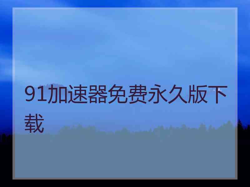 91加速器免费永久版下载