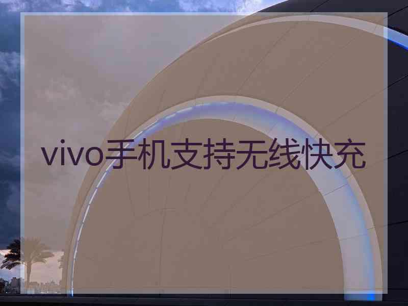 vivo手机支持无线快充