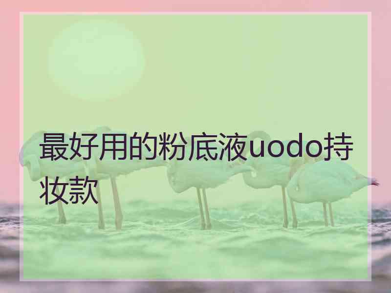 最好用的粉底液uodo持妆款