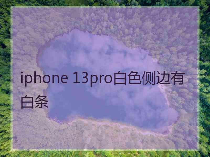 iphone 13pro白色侧边有白条