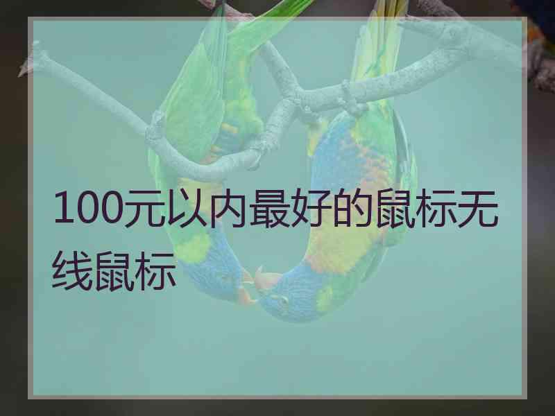 100元以内最好的鼠标无线鼠标