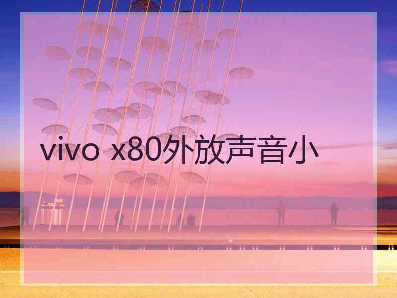 vivo x80外放声音小