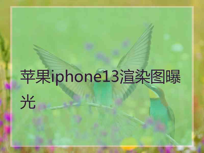 苹果iphone13渲染图曝光