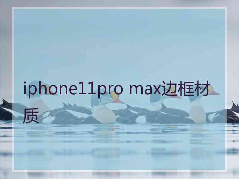 iphone11pro max边框材质