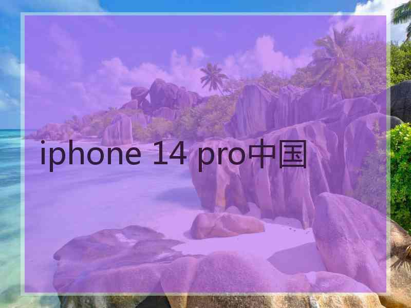 iphone 14 pro中国