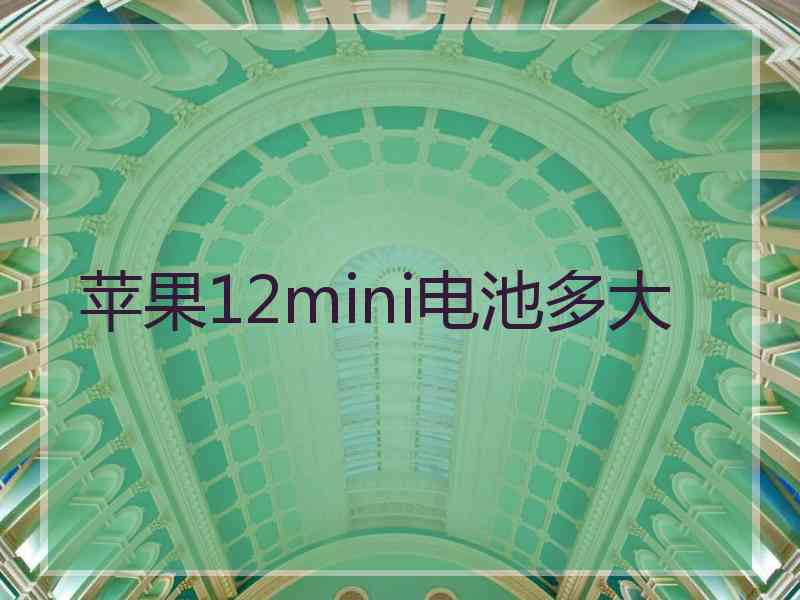 苹果12mini电池多大