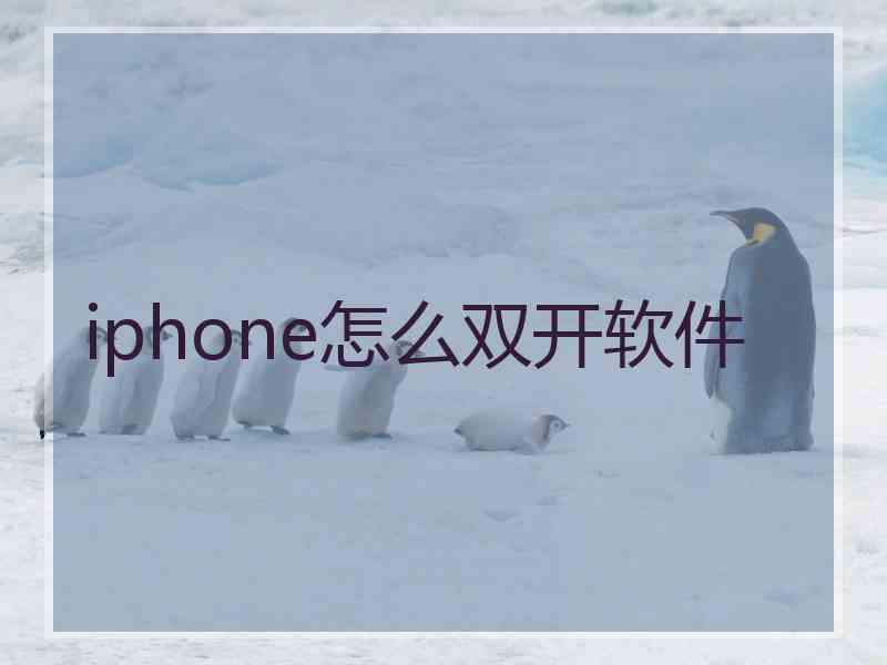 iphone怎么双开软件