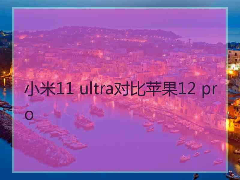 小米11 ultra对比苹果12 pro