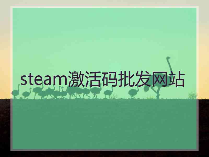 steam激活码批发网站