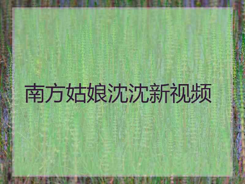 南方姑娘沈沈新视频