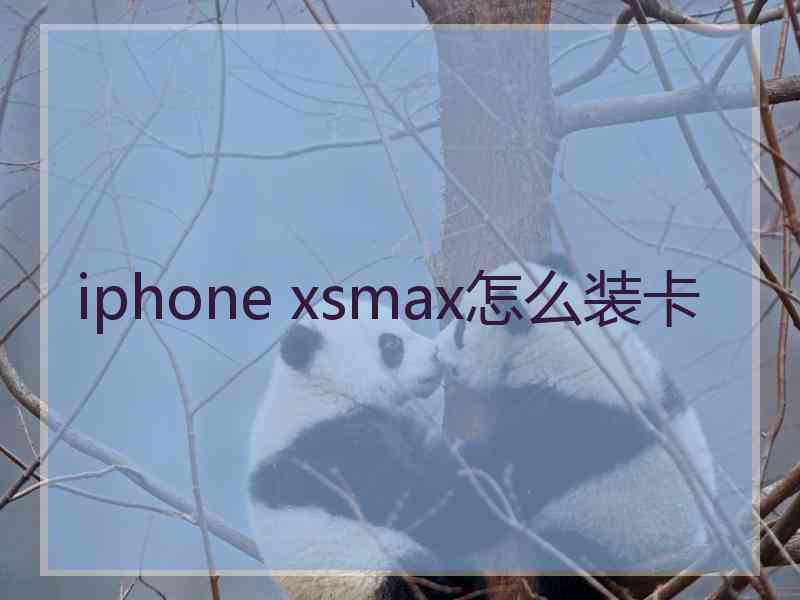 iphone xsmax怎么装卡