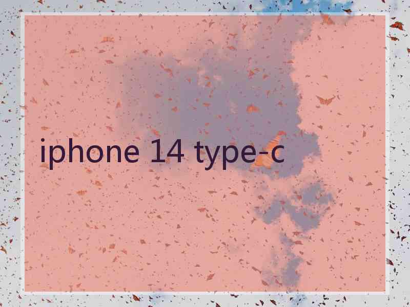 iphone 14 type-c