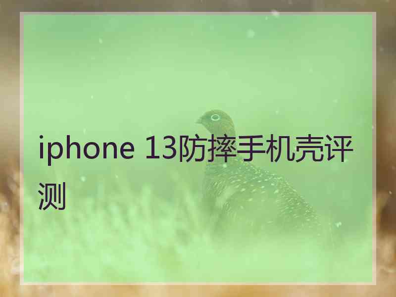 iphone 13防摔手机壳评测