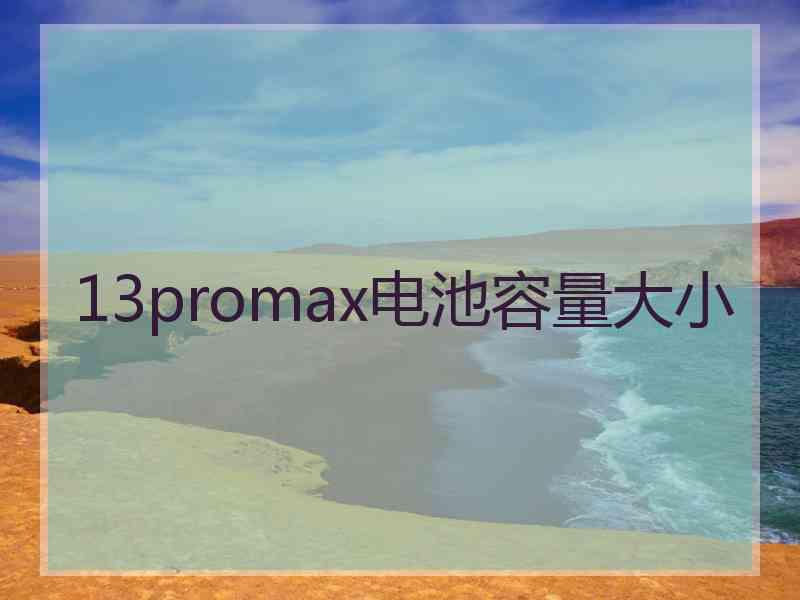 13promax电池容量大小